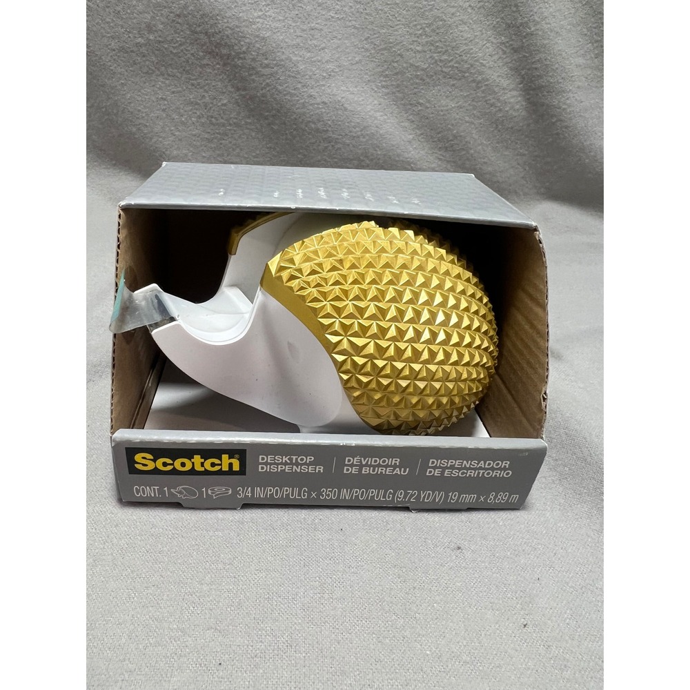 New HTF Scotch Gold Hedgehog Desktop Tape Dispenser For ¾" 3M Tape 2019 US Made